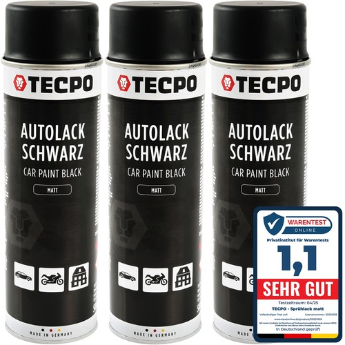 Lackspray schwarz matt - matt, 3x